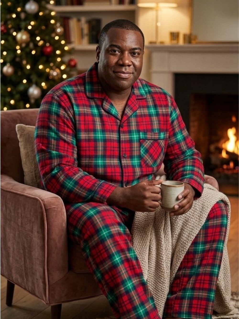 Wondershop Men’s Plaid Christmas Holiday Family Pajama Set